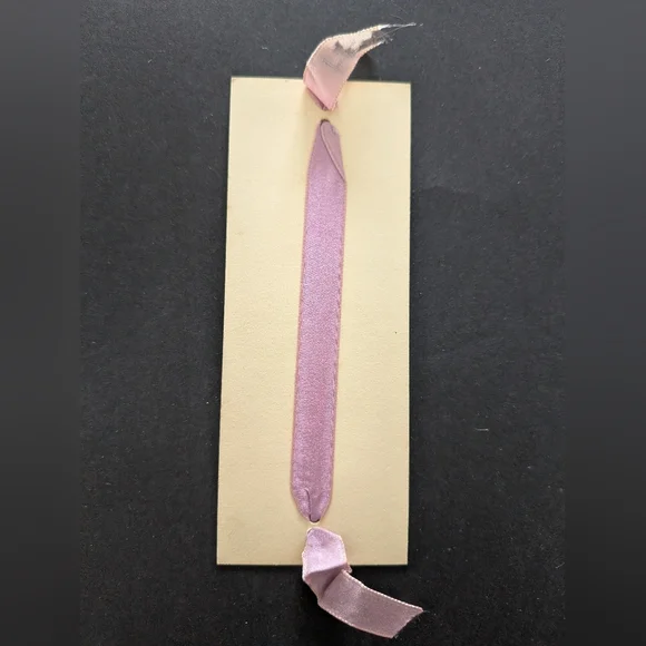 Antique Hand-Painted Easter Joy Bookmark | Narcissus Floral & Silk Ribbon - Picture 3 of 3